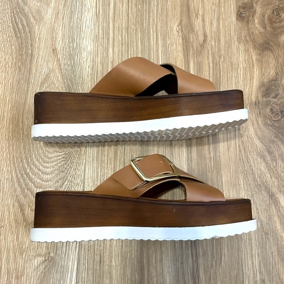 Christian Di Riccio Platform Sandals Brown Size 8.5/39 EUC - Picture 3 of 6